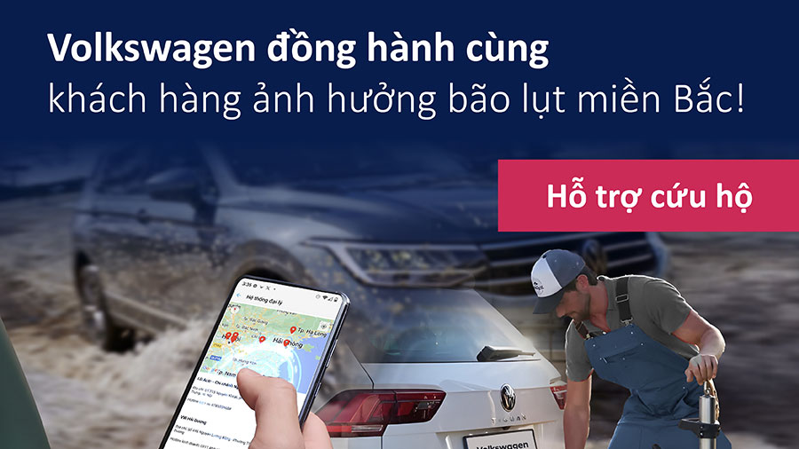 Volkswagen Hỗ Trợ Cứu Hộ Khách Hàng Ảnh Hưởng Bão Lụt Miền Bắc