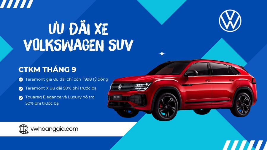 Volkswagen Việt Nam Ưu Đã 3 Mẫu SUV Trong Tháng 9